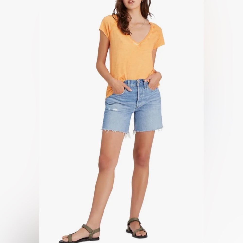 Sanctuary Womens V Neck Knit T-Shirt, SIZE S, Prickley Pear - Picture 3 of 8